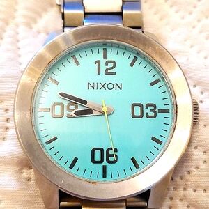 Nixon Corporal Silver Seafoam Tiffany Blue Japan Movement